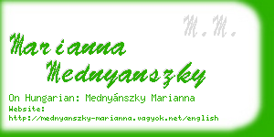 marianna mednyanszky business card