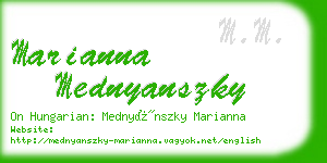 marianna mednyanszky business card